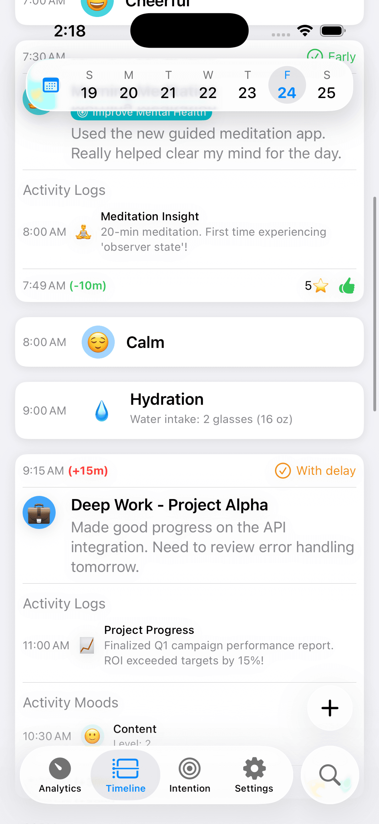 Timeline View