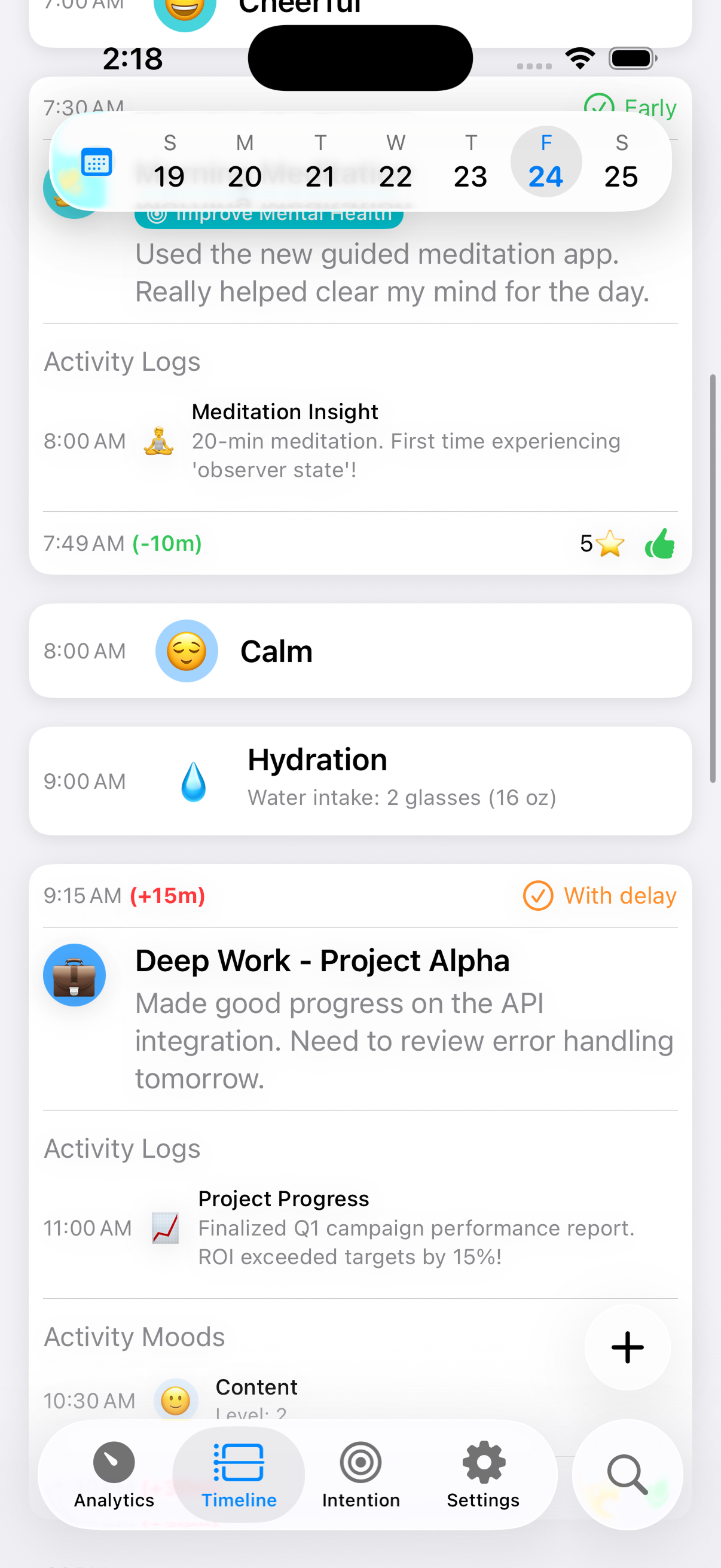 Timeline View